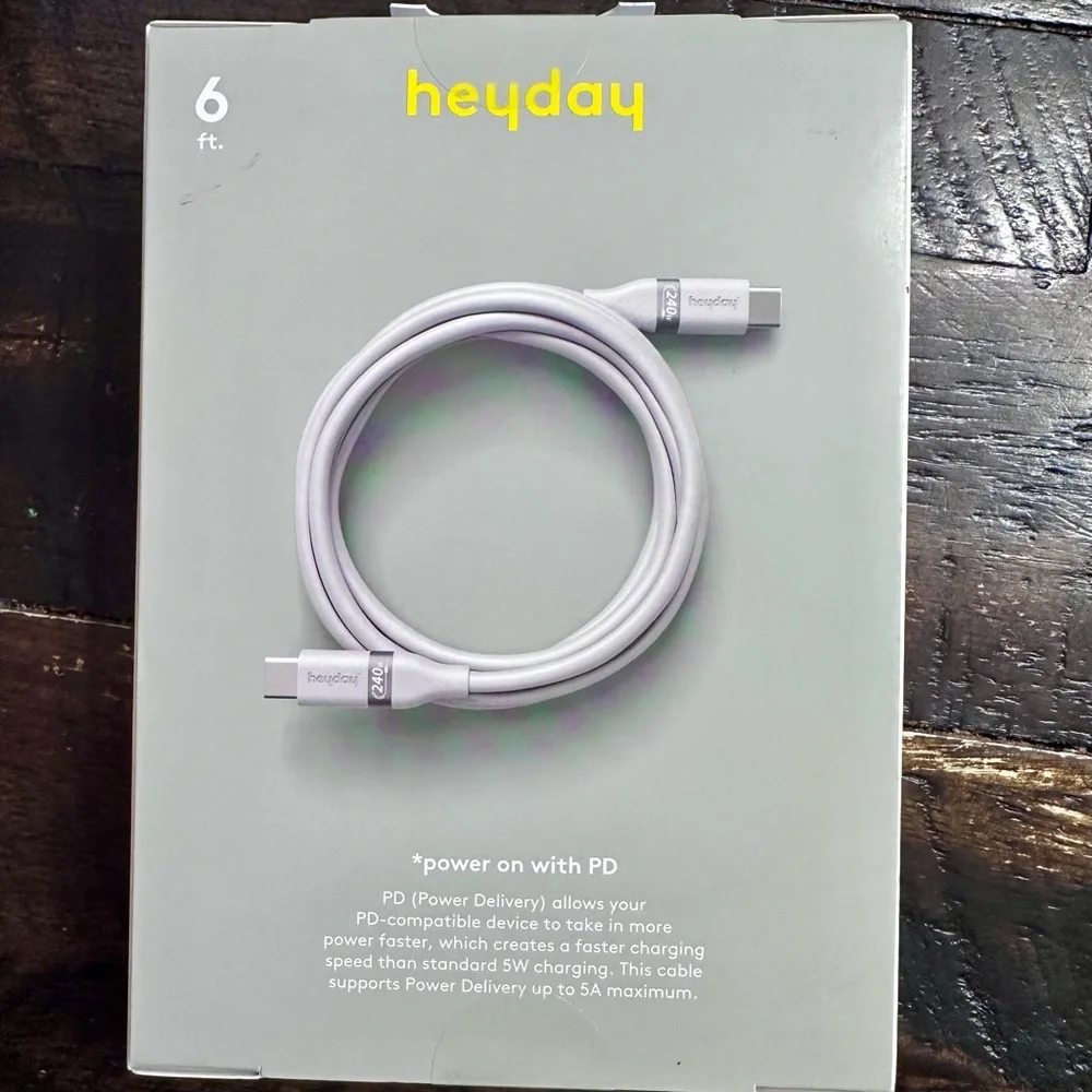 Heyday Soft-Touch Fast Charging Cable - White (K10)